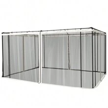 Outsunny Canopies, Gazebos, Pergolas & Accessories - Black - View 4