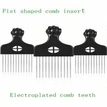 梳油、提升、插入梳、適用於頭髮的髮質梳、寬齒梳、捲髮刷、髮叉、桃木梳、造型梳 - 黑色 - 查看 1