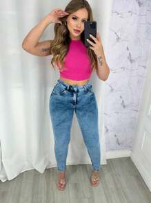 Women Jeans - Rửa trung bình - Xem 2