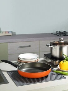 Silicone Dish Drying Mat, Multi-Function Drain Rack Holder For Kitchen Utensils, Cups, Water Tap, Soap Sponge - Grey - View 8