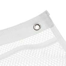 Mesh Shower Organiser, Shower Hanging Organizer For Bathroom With 6 Pockets Quick Dry Bath Room Curtains Organizer Machine Washable Shower Caddy Organizer With 4 Metal Buckles - White - View 9