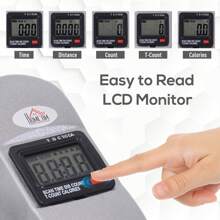 HOMCOM Mini Exercise Bike Portable Pedal Exerciser Arm Leg Cycle Gym Fitness LCD Display Adjustable Resistance - Silver - View 8