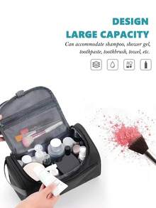 Túi vệ sinh du lịch Hộp đựng & Phòng tắm Bộ dụng cụ Với móc Đối với Đi du lịch Phụ kiện Đồ tắm rửa
 Phòng tắm Cạo râu & Trang điểm Cho nam giới Và Phụ nữ - màu đen - Xem 2
