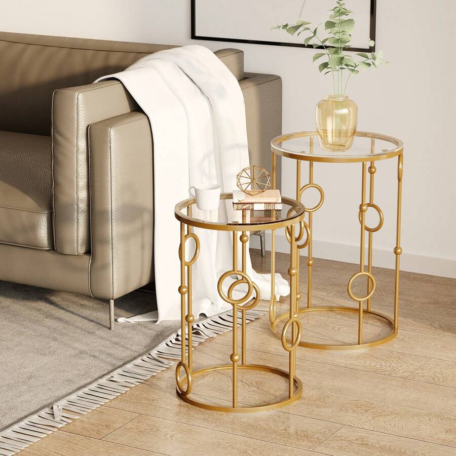 HOMCOM Coffee Tables - Champagne - View 1