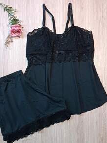 Women Nightgowns & Sleepshirts - 黑色 - 查看 1