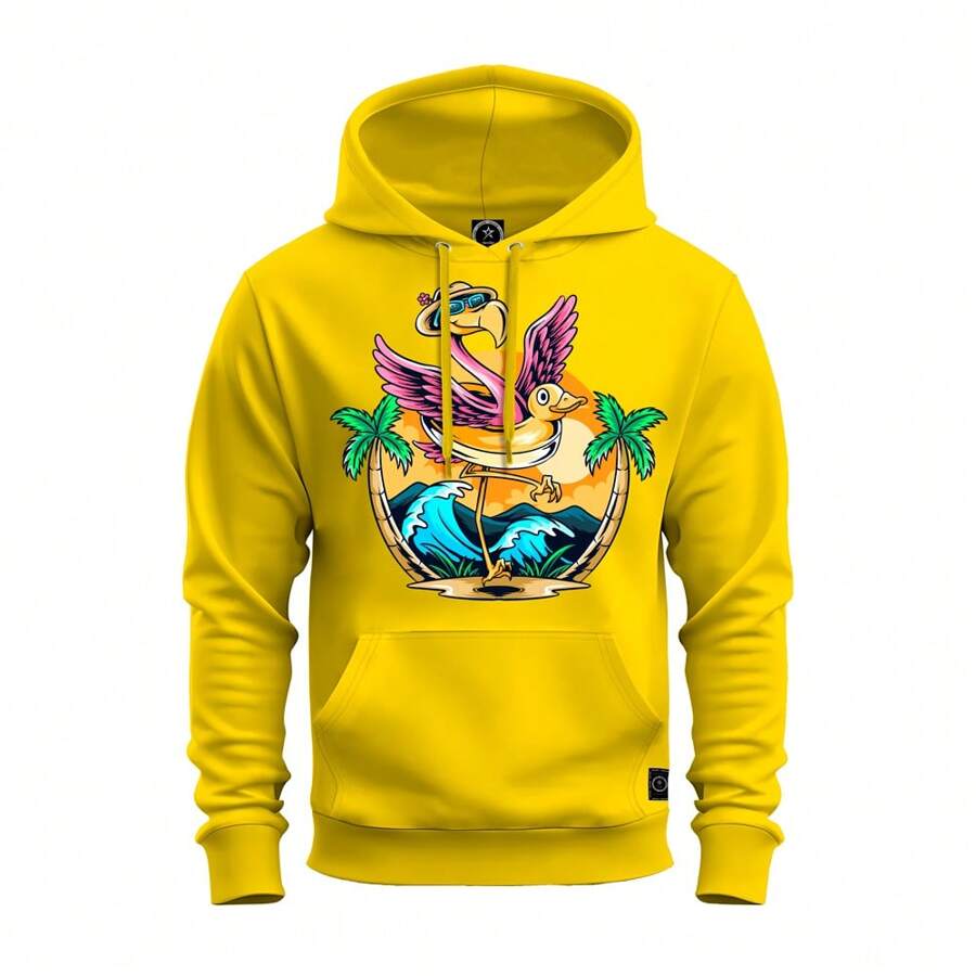 Men Sweatshirts - 黃色 - 查看 1