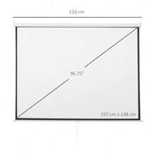 HOMCOM Projection Screens - Black and White - View 4