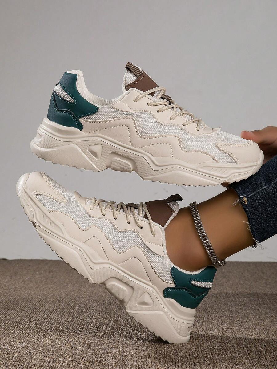 Vintage-stil Freizeitschuhe Für Frauen, Atmungsaktiv, Leicht Und Bequem, Geeignet Für Pendeln, Sport, Gehen - Verschiedenfarbig - Übersicht 1