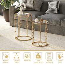 HOMCOM Coffee Tables - Champagne - View 7