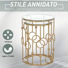 HOMCOM Coffee Tables - Champagne - View 4