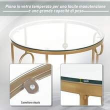 HOMCOM Coffee Tables - Champagne - View 3