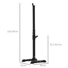HOMCOM Heavy Duty Weights Bar Barbell Squat Stand Barbell Rack Spotter GYM Fitness Power Rack Holder Bench New - Black - View 4