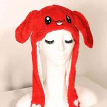 卡通貓設計毛茸茸帽子可愛 - 白色 - 查看 14