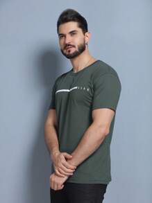 Men T-Shirts - 綠色 - 查看 2