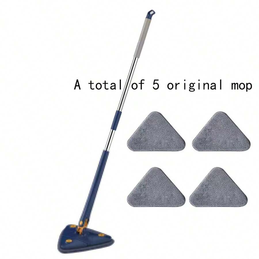 1pc Large Triangle Mop With Twist Water Function, 360° Rotation And