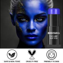 Face Body Paint Stick, Makeup Eye Black Sticks For Sports, Foundation Face Painting Kit For HalloweenSpecial Effects Cosplay SFX Costume Stage - Xanh đậm - Xem 5