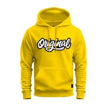 Moletom Premium Estampado Algodão Confortável Original Script - Amarelo - Visão 1