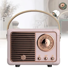 Bocina Bluetooth Portátil, Altavoz Mini Retro Bluetooth 5.1 - Rosa - Ver 2