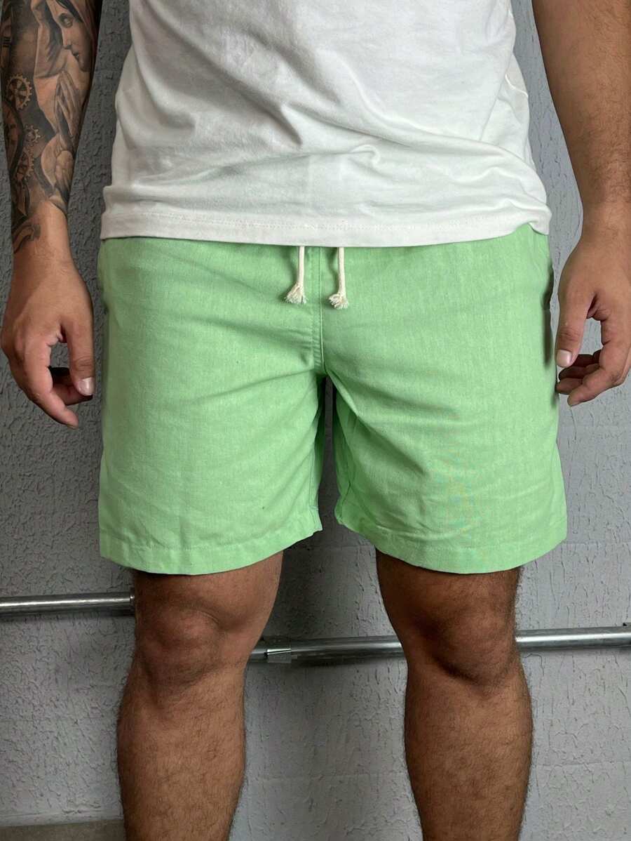 Men Shorts - Mint Green - View 1