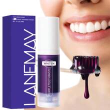 Purpura Crema De Dientes De Blanqueamiento Con Esencia De Blanqueamiento, Elimina Manchas Amarillas Y Repara Los Dientes - Morado - Ver 1