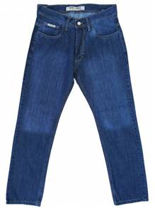 World JSM Silver Pantalon para Hombre de Mezclilla corte Regular Relajado Tela Rigida Mundo JSM Silver - azul real - Ver 5