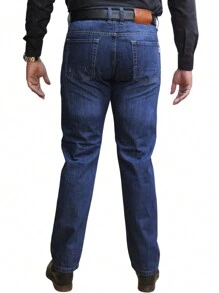 World JSM Silver Pantalon para Hombre de Mezclilla corte Regular Relajado Tela Rigida Mundo JSM Silver - azul real - Ver 4