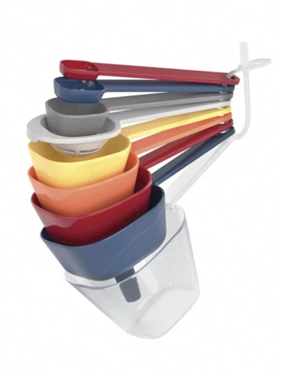 Kit Medidores 9 Peças Cozinha Colher Chá Café Sopa Funil Ref.12919 - Plasutil