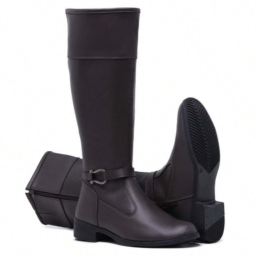 Women Over-The-Knee Boots - 咖啡棕 - 查看 1