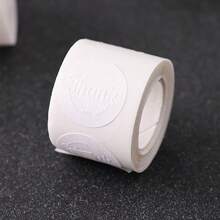 Un Adhesivo De Sello Relieve Con Textura Rugosa, Papel Artístico Y Etiqueta Autoadhesiva. Gracias Por Su Atención. Adhesivo Al Por Mayor - Blanco - Ver 5