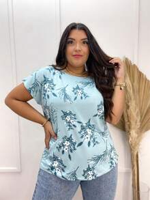 Plus Size Women Tops - Màu xanh lam - Xem 1