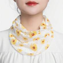 1 Miếng Quý cô Ren Khăn choàng khăn Cái cổ Ấm áp hơn Với Tai Treo Thiết kế , Đa dụng Đối với Mùa xuân/Mùa hè Chống tia cực tím Thoáng khí Mặt nạ Màng che mặt - Nhiều màu - Xem 2