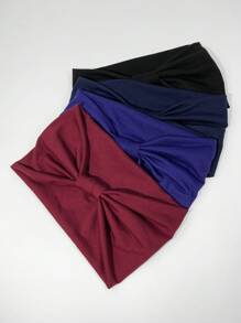 1pc/4pcs Stretchy Knit Wide Headband,Gym