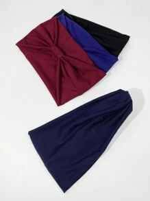 1pc/4pcs Stretchy Knit Wide Headband,Gym