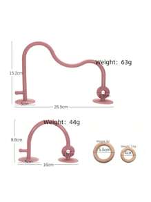 Attipas Set Juguetes silicona para bebés estimulación y coordinación motora fina con fijación a mesa y aros de madera
