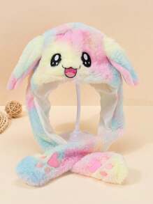 卡通貓設計毛茸茸帽子可愛 - 白色 - 查看 19