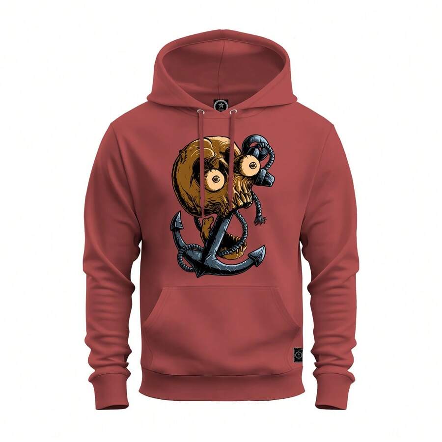 Men Sweatshirts - 紅色 - 查看 1