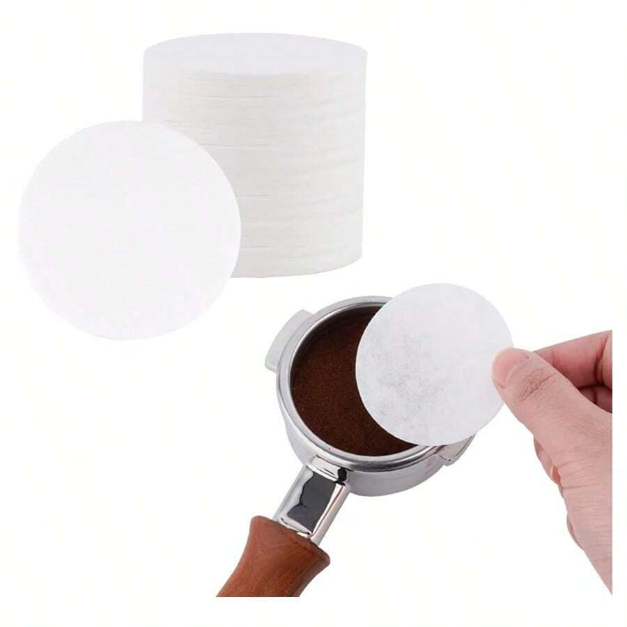 100入組壓縮濾紙,適用於51mm、53mm、58mm壓縮濾杯與壓縮濾片 - 白色 - 查看 1