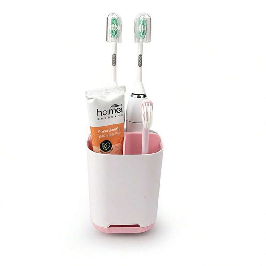 Porta Cepillo Para Cepillos De Dientes Organizador - Rosa - Ver 1