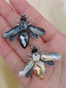 1入新款高端水晶玻璃蜜蜂造型女士胸針,適用於外套、西裝、披肩,獨特的動物插針服飾配件和禮物 - 多色 - 查看 11