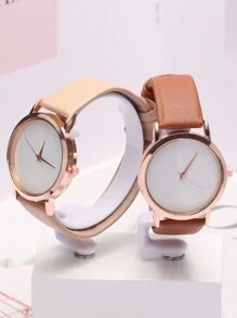 Women's Quartz Watches - màu nâu - Xem 5