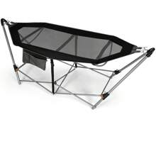 Portable Folding Hammock With Hammock Stand - 黑色 - 查看 2