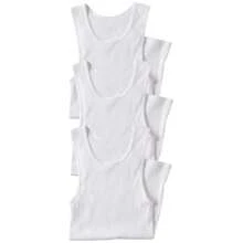 Men's Multi-Item Pack Of 100% Preshrunk White Cotton Lightweight A-Shirts Tank Top Undershirts - 3 Gói Trắng - Xem 7