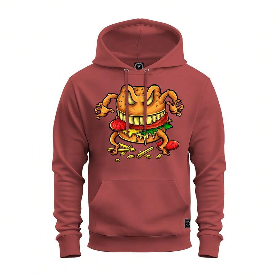 Men Sweatshirts - 紅色 - 查看 1