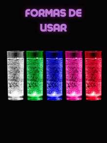 Kit Botão de Led Para Festa Copo Pisca Pisca Artesanato 10un - Multicolorido - Visão 5