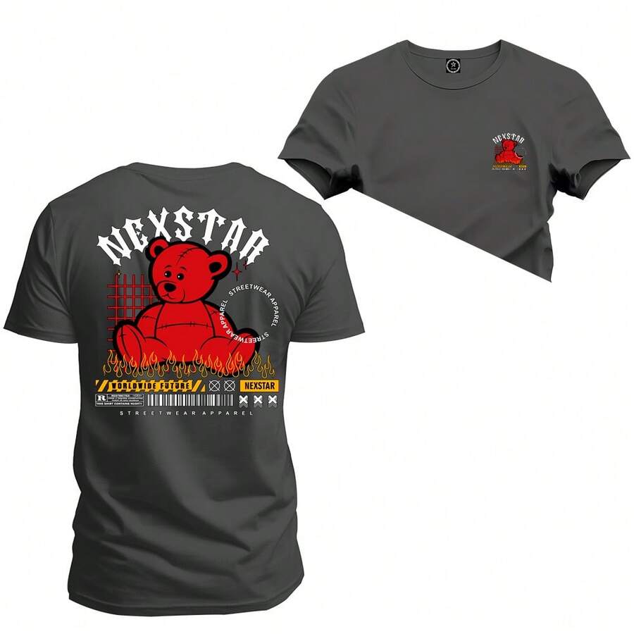 Men T-Shirts - 深灰色 - 查看 1