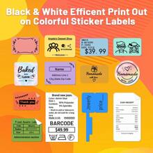 Phomemo 1入組標籤製造機- M110無線標籤印表機,附帶1卷40x30mm / 1.57" X 1.18"熱敏貼紙標籤,適用於店主、小型企業、辦公室、地址、標誌、服裝、郵寄等業務印表機,可用於手機和電腦的小型標籤製造機,條碼、文檔、產品信息、價格標籤、運輸標籤印刷,支援iOS和Android,203dpi高速無墨水標籤製造機,支援20-50mm / 1"-2"熱敏標籤尺寸,可充電口袋大小條形碼標籤印表機,附有Type-C電纜,適合作為新年禮物贈送給任何人 - 白色 - 查看 7