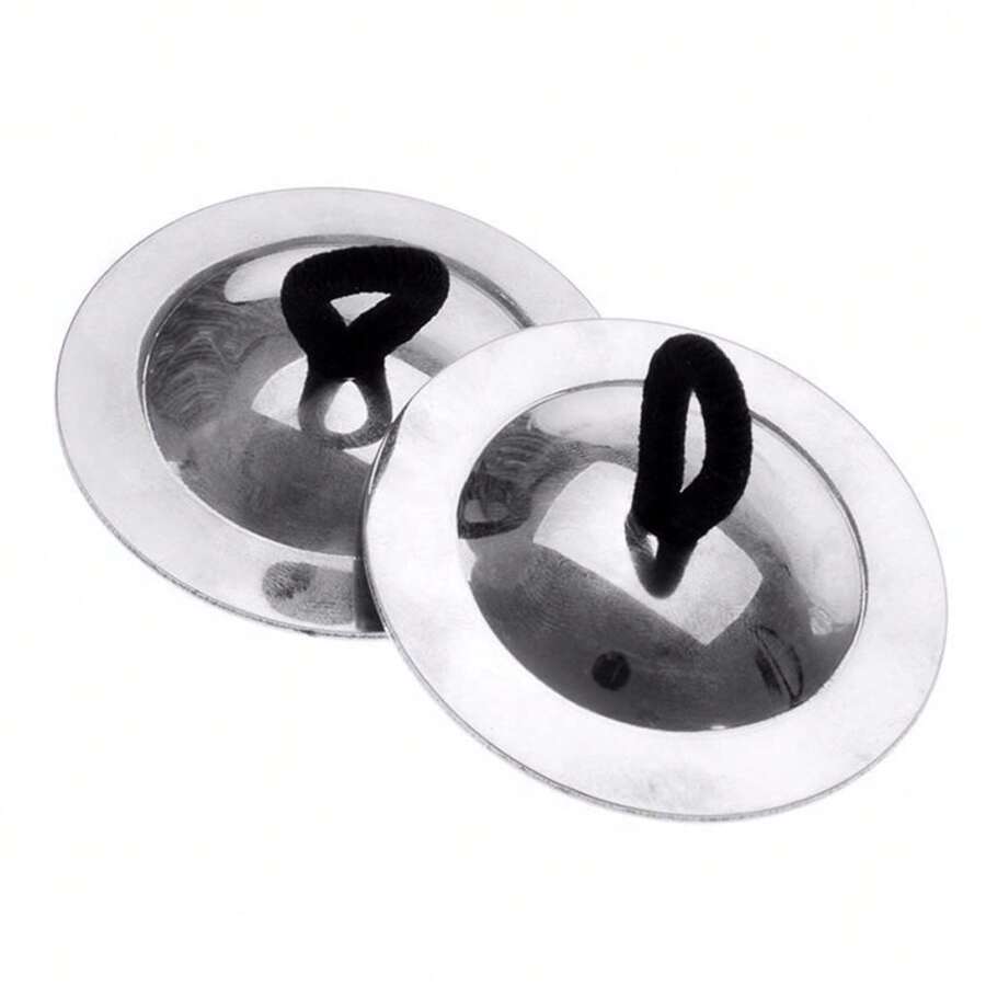 1Pair=2Pcs Silvery Metal Cymbals 5.3cm Finger Gong Performance Instruments Creative Orff Musical Instruments,Musical Instruments,Instrument,Music Instruments - Multicolor - View 1
