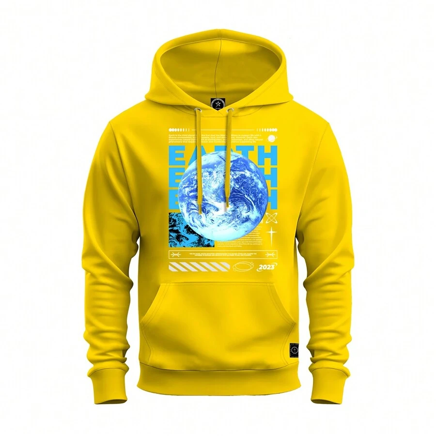Men Sweatshirts - 黃色 - 查看 1
