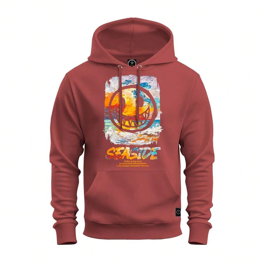 Men Sweatshirts - 紅色 - 查看 1