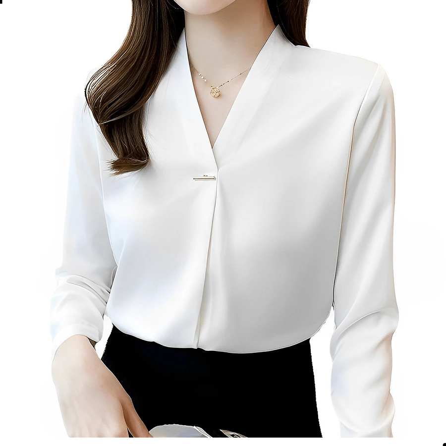 Blusa Mujer Moda Manga Larga - Blanco - Ver 1